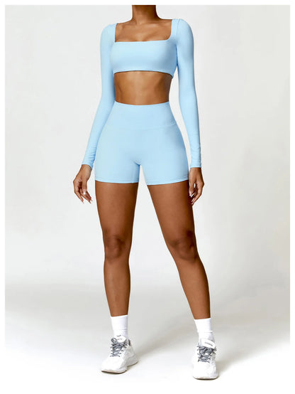 Square Neck Sports Crop Top