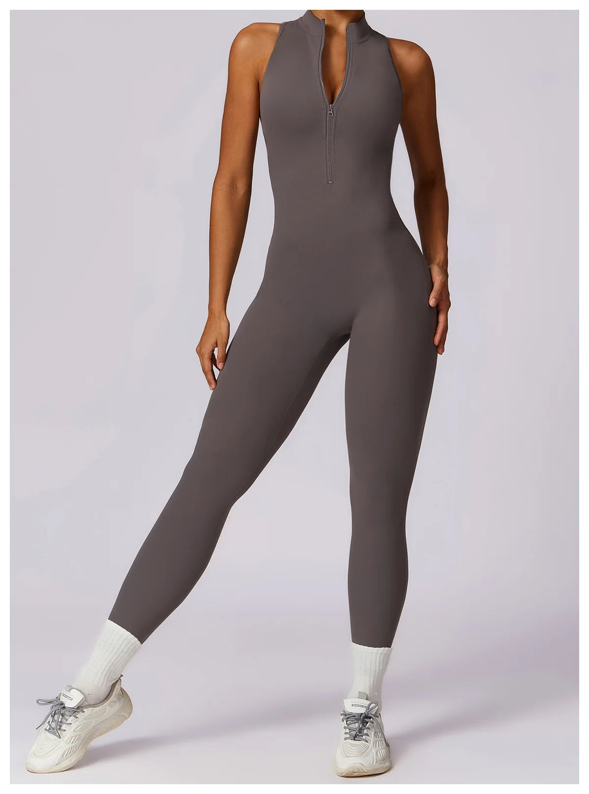 V Back One-piece Sports Jumpsuit