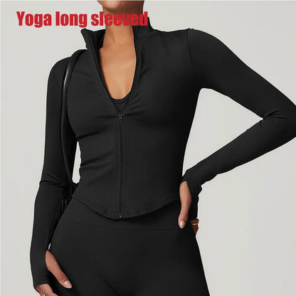 Womens Cropped zipper jacket