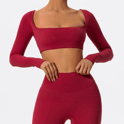 Square Neck Sports Crop Top