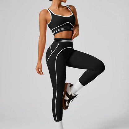 Women's Seamless Yoga Set - Sports Bra & High Waist Leggings