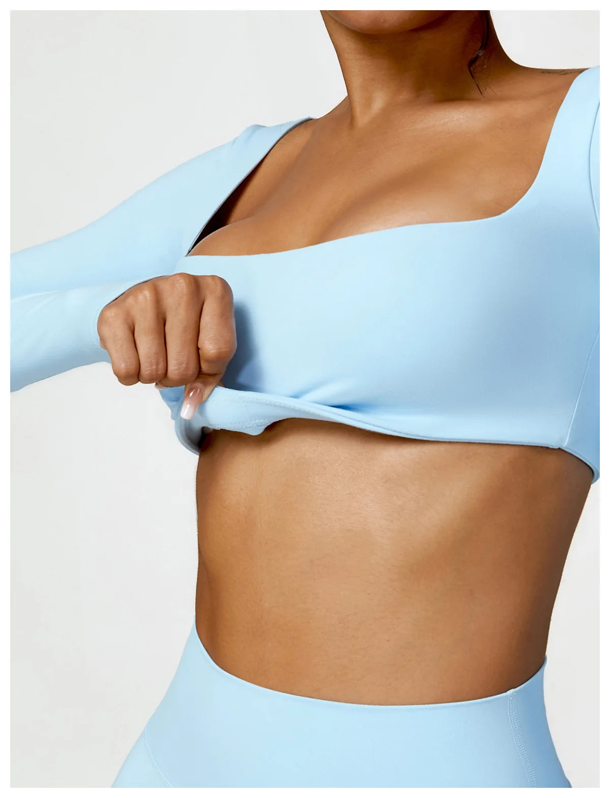 Square Neck Sports Crop Top