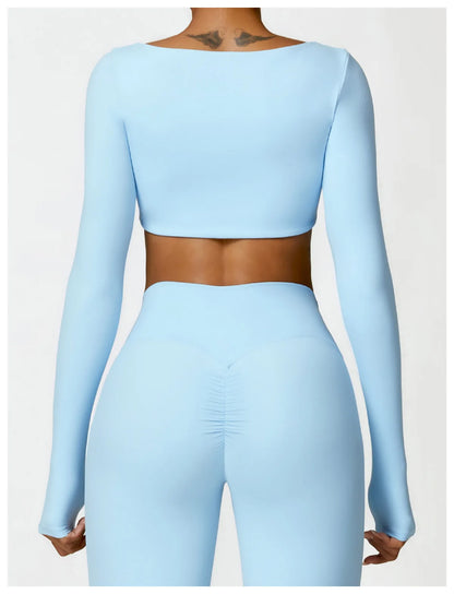 Square Neck Sports Crop Top