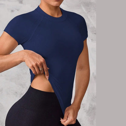 Women's short-sleeved sports top