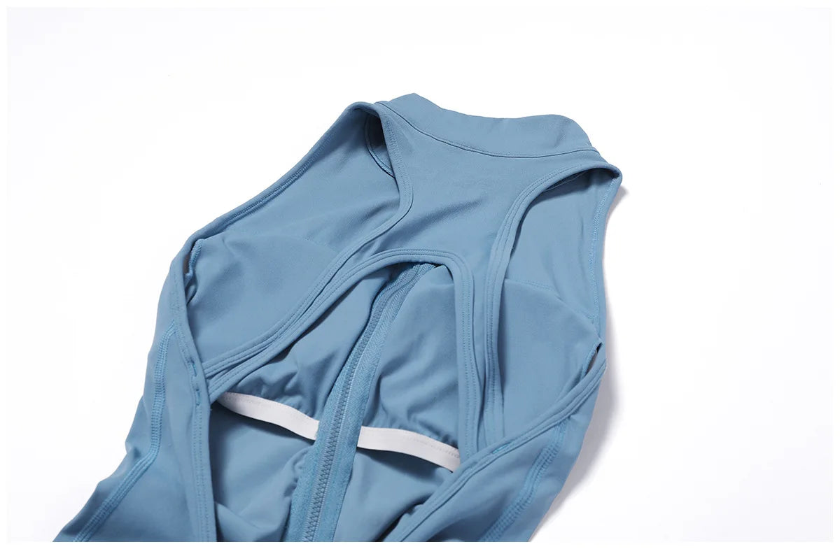 V Back One-piece Sports Jumpsuit