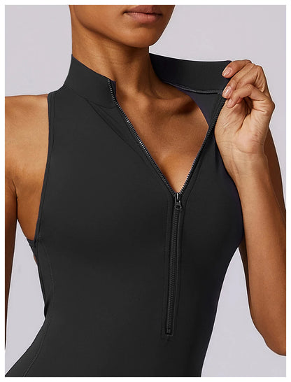 V Back One-piece Sports Jumpsuit